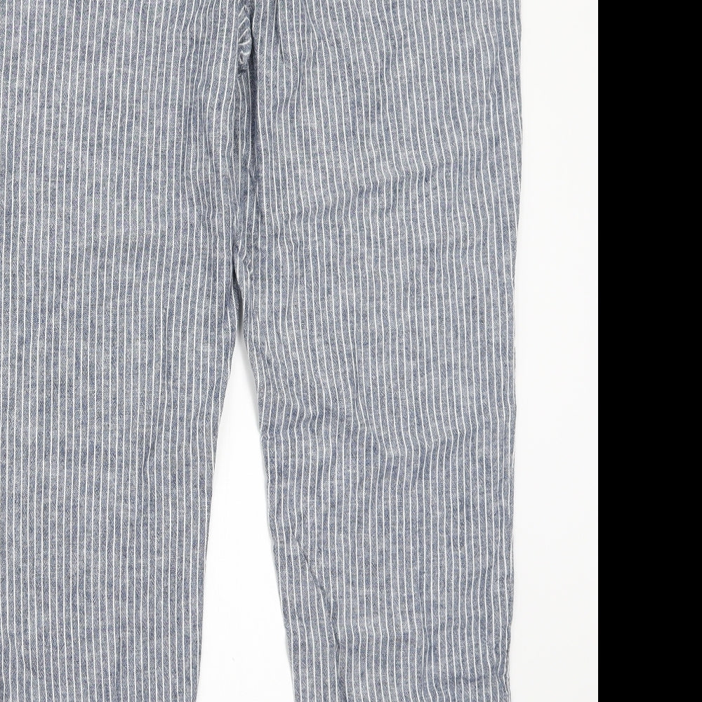 TU Womens Blue Striped  Sweatpants Trousers Size 18 L27 in