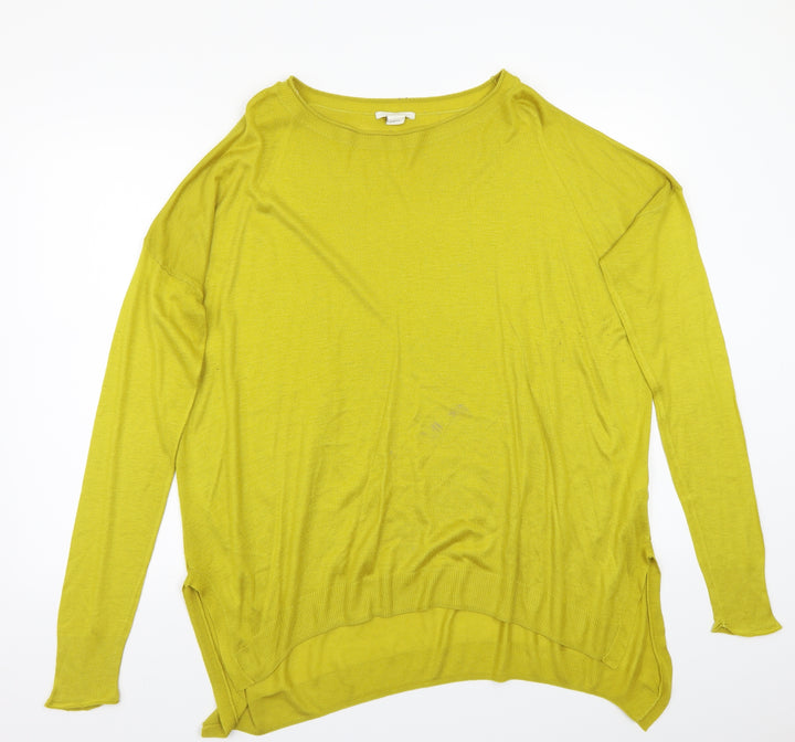 H&M Womens Yellow   Pullover Jumper Size M