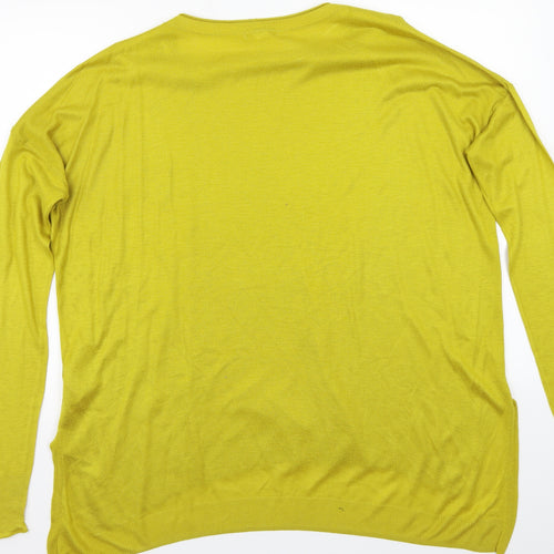 H&M Womens Yellow   Pullover Jumper Size M