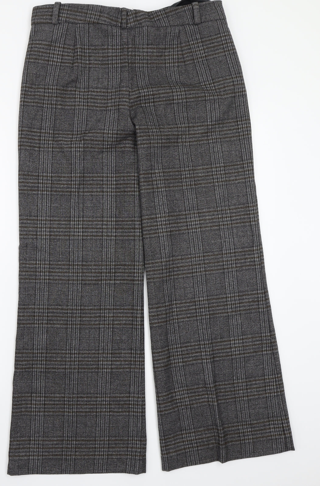 Zara Womens Grey Check  Trousers  Size M L29 in