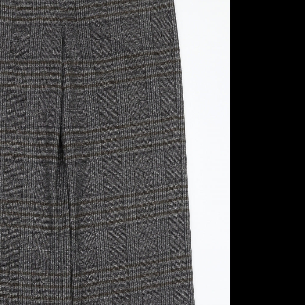 Zara Womens Grey Check  Trousers  Size M L29 in