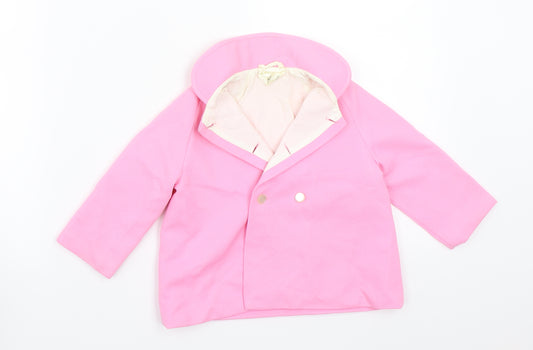 Front view of Devonette girls’ pink jacket coat