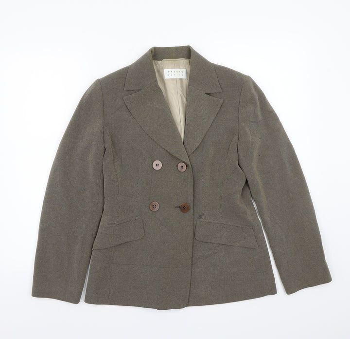 Precis Womens Beige Jacket Coat Size 10