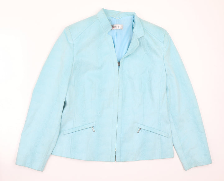 Gelco Womens Blue Jacket Coat Size 14