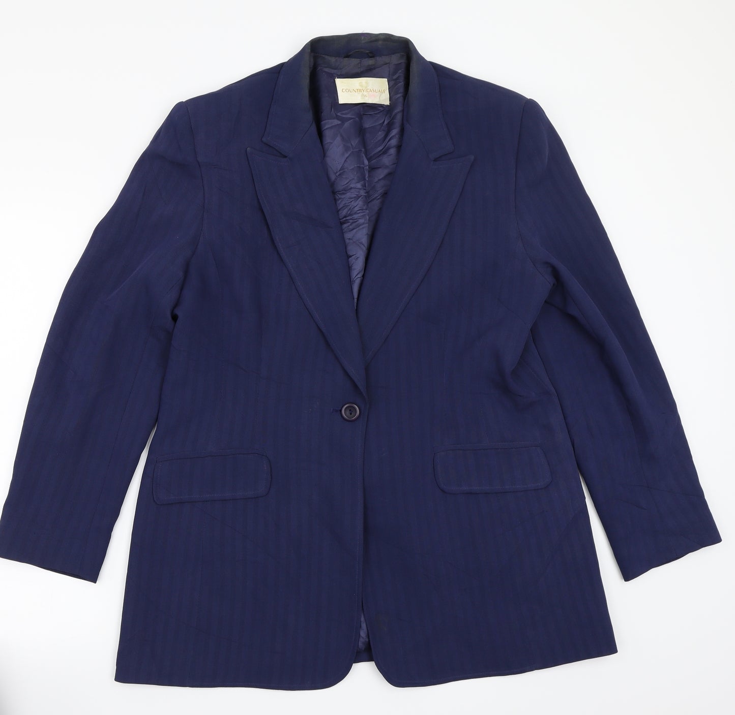 Country Casuals  Womens Blue   Jacket Suit Jacket Size 16