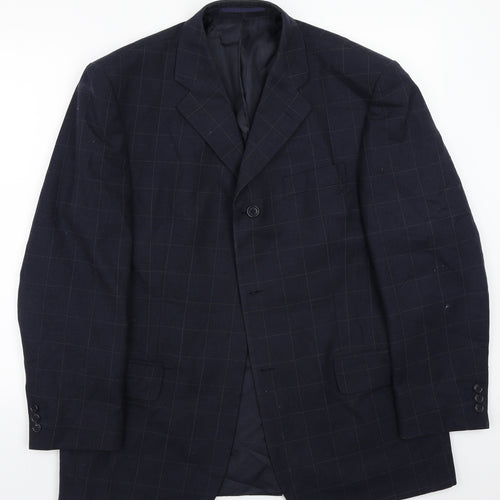 Preworn Mens Blue   Jacket Suit Jacket Size 40