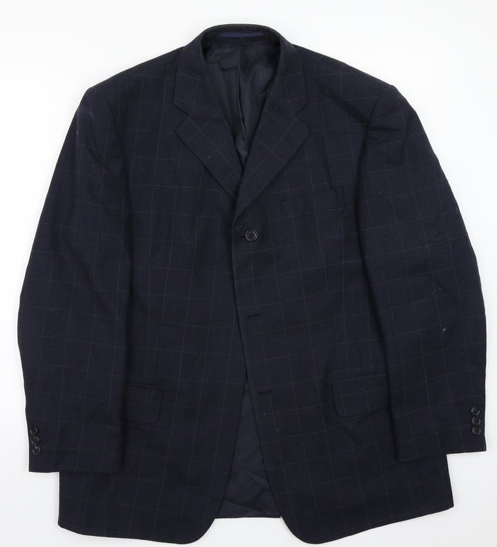 Preworn Mens Blue   Jacket Suit Jacket Size 40