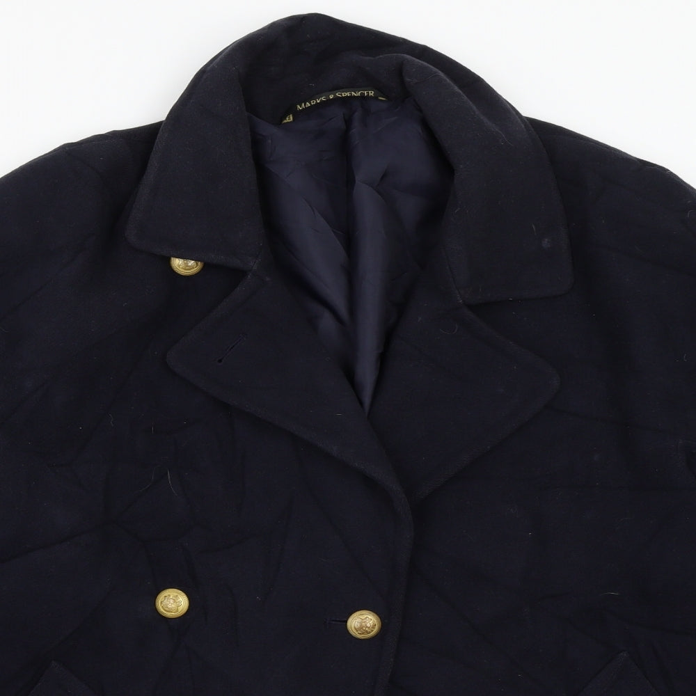 Marks and Spencer Womens Blue   Jacket Coat Size 10