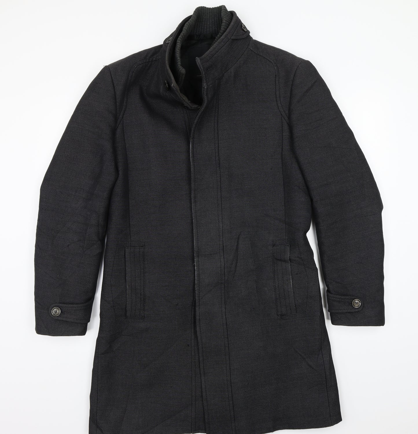 Zara Mens Black   Jacket Coat Size XL