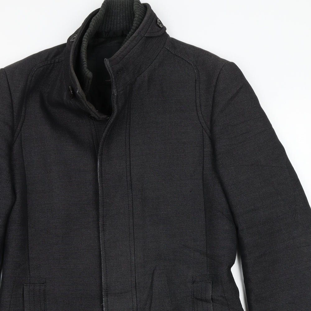 Zara Mens Black   Jacket Coat Size XL