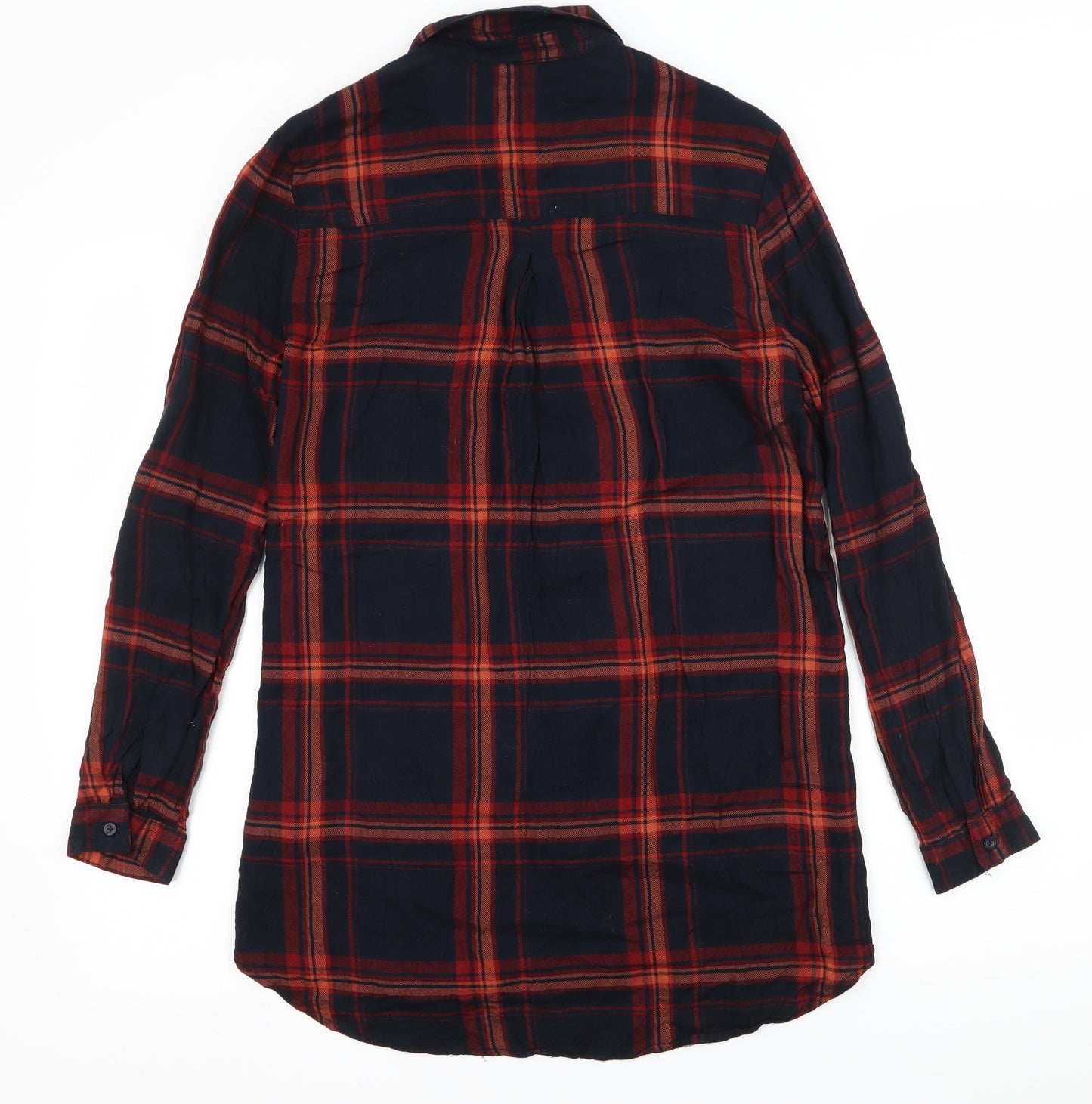Primark Womens Blue Plaid  Basic Button-Up Size 10
