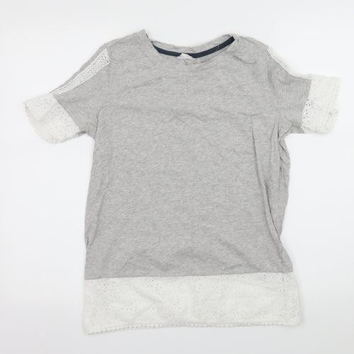 Falmer Heritage Womens Grey  Jersey Basic T-Shirt Size 10