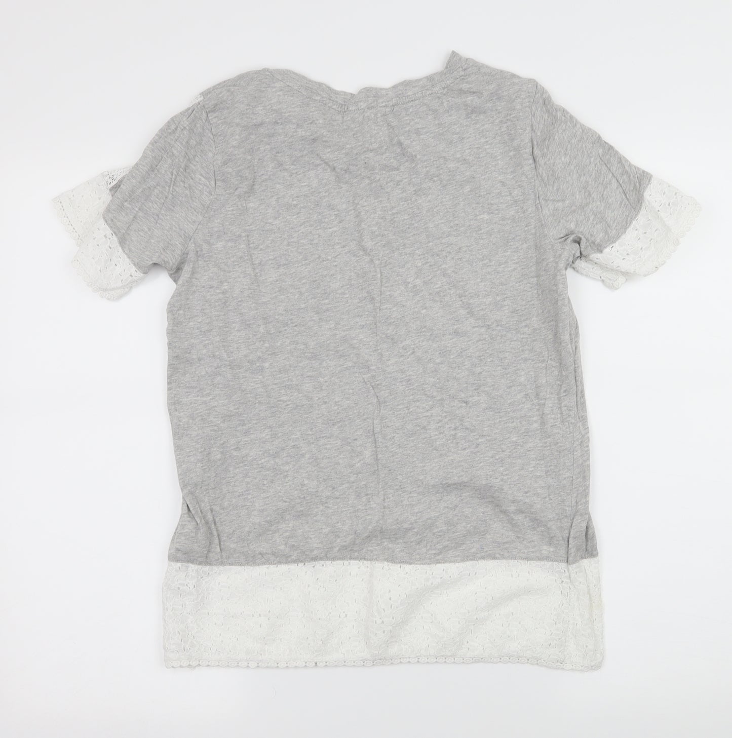 Falmer Heritage Womens Grey  Jersey Basic T-Shirt Size 10