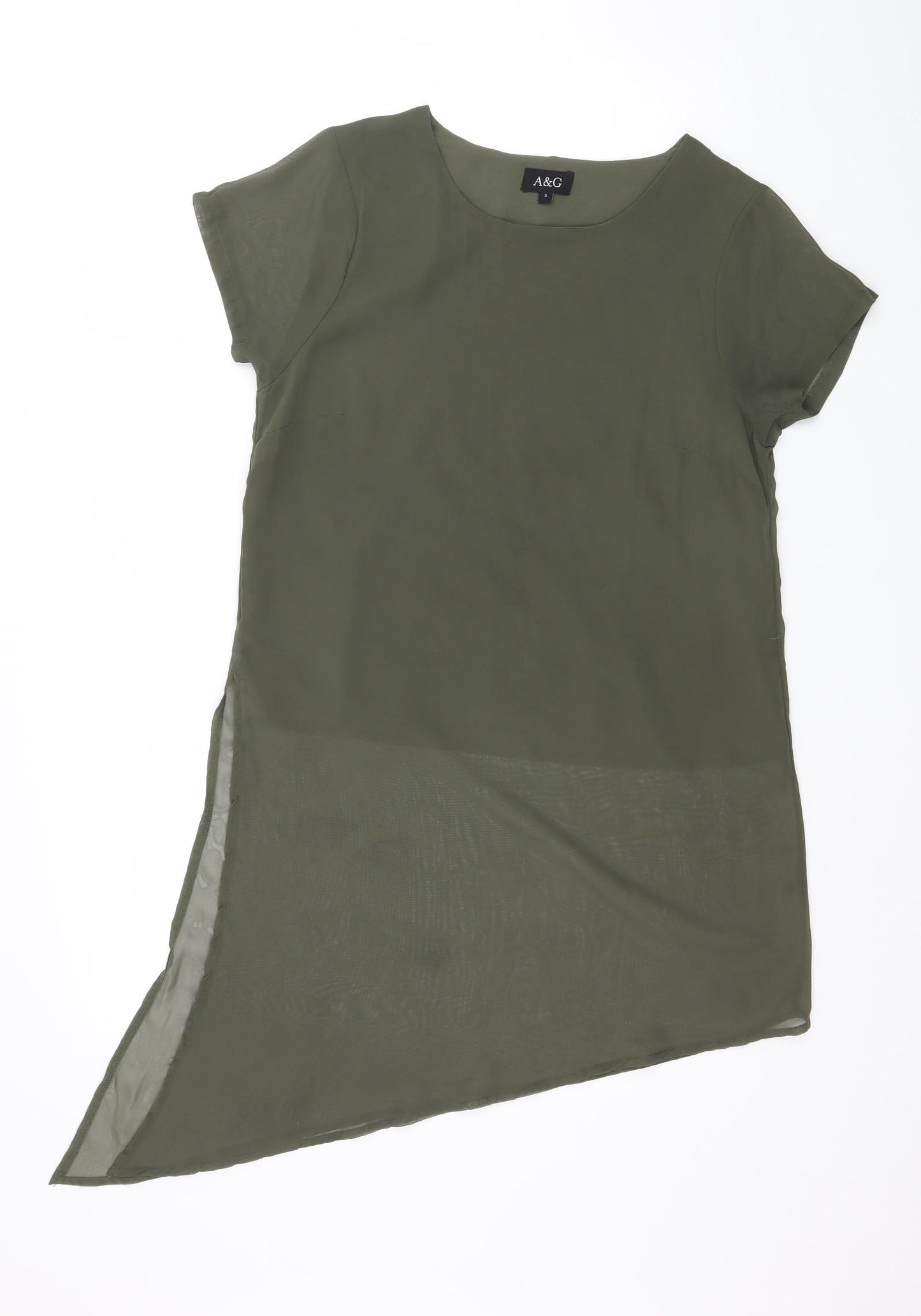 Anita & Green Womens Green  Chiffon Basic Blouse Size S