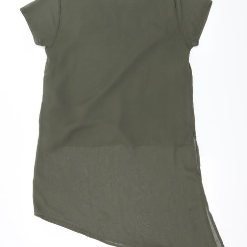 Anita & Green Womens Green  Chiffon Basic Blouse Size S