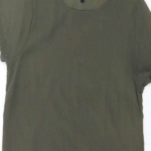Anita & Green Womens Green  Chiffon Basic Blouse Size S