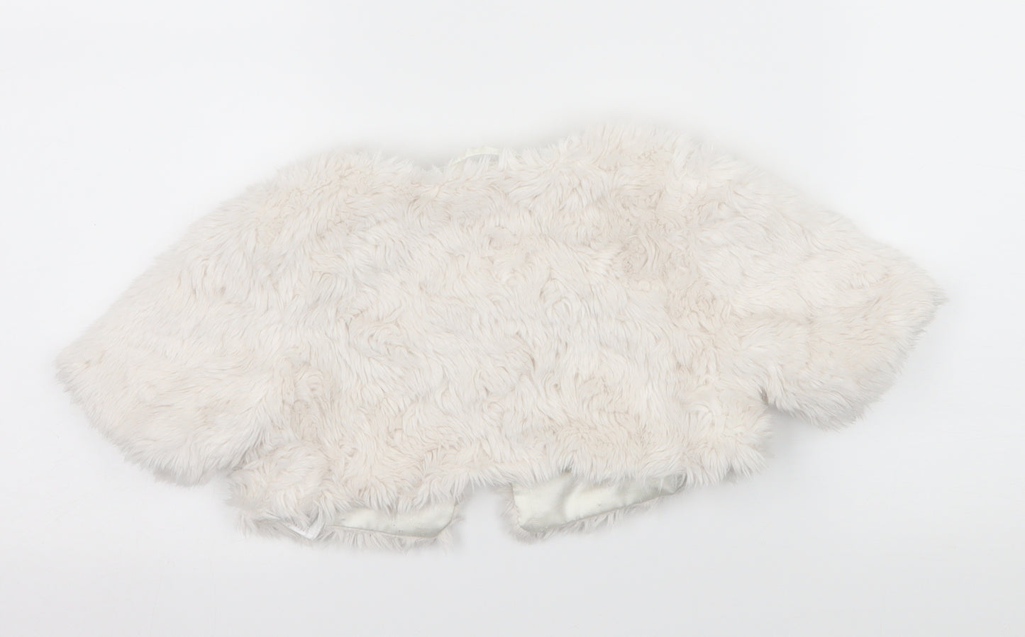 H&M Girls White   Jacket  Size 5-6 Years  - Faux Fur