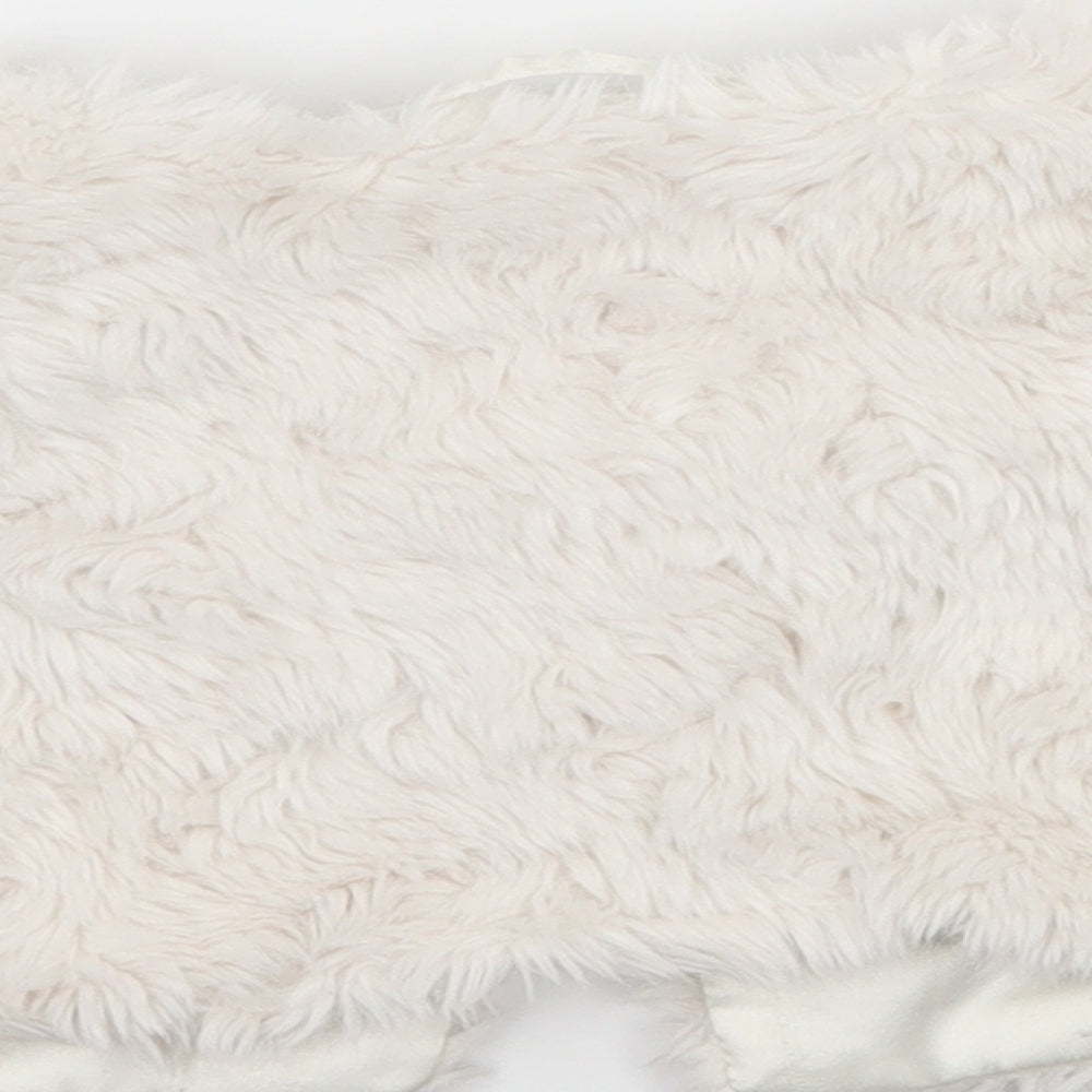 H&M Girls White   Jacket  Size 5-6 Years  - Faux Fur
