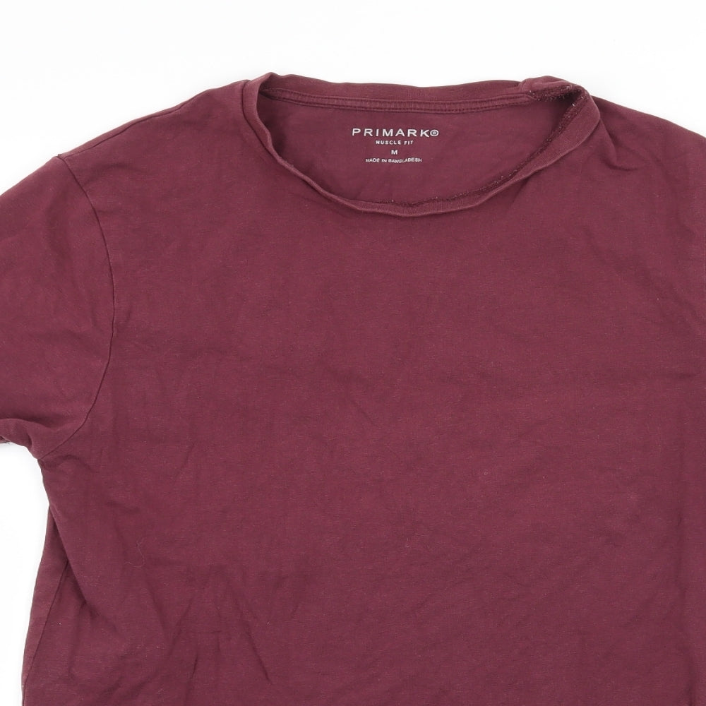 Primark Womens Red  Jersey Basic T-Shirt Size M