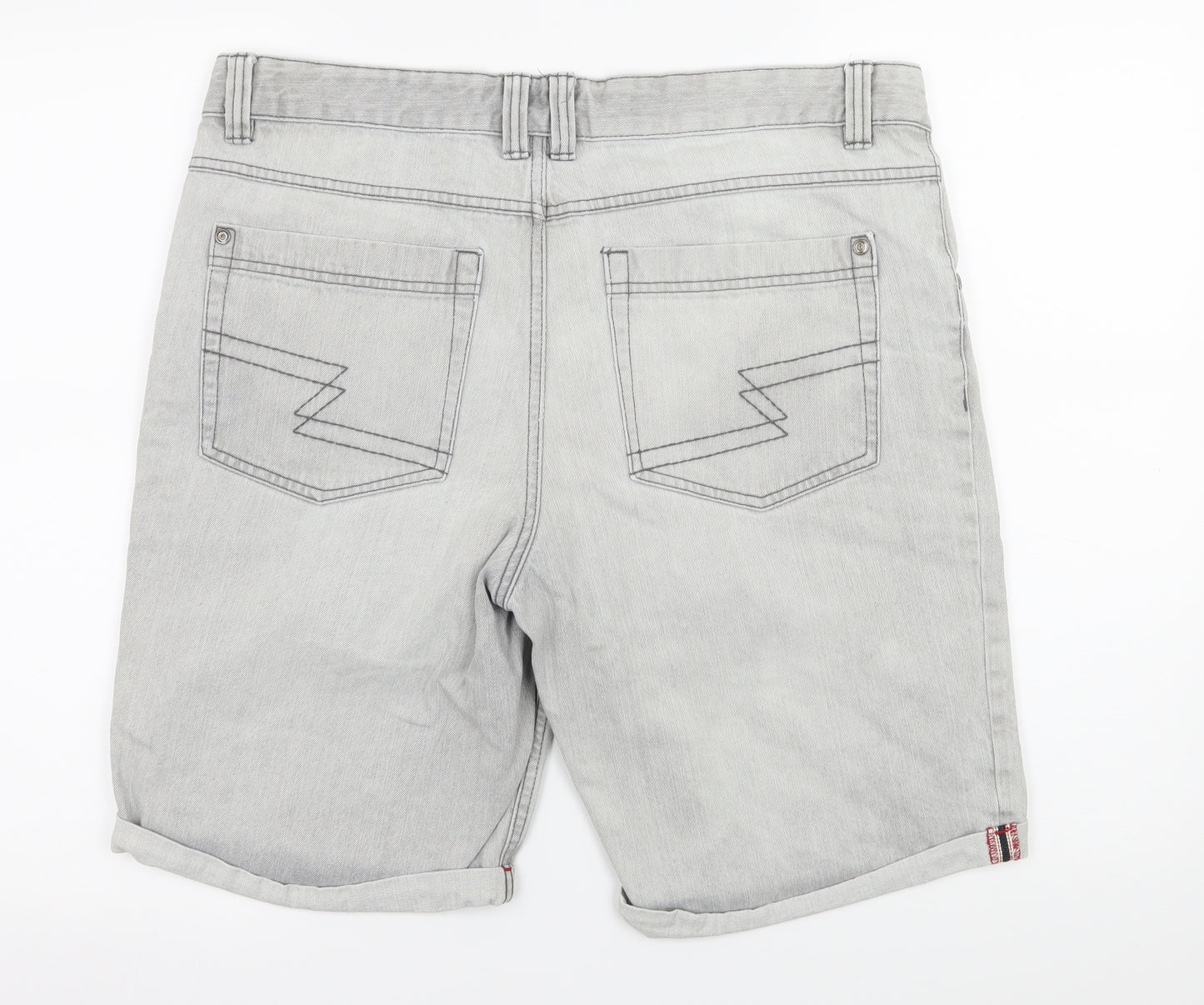 Livergy Mens Grey  Denim Biker Shorts Size 38 in