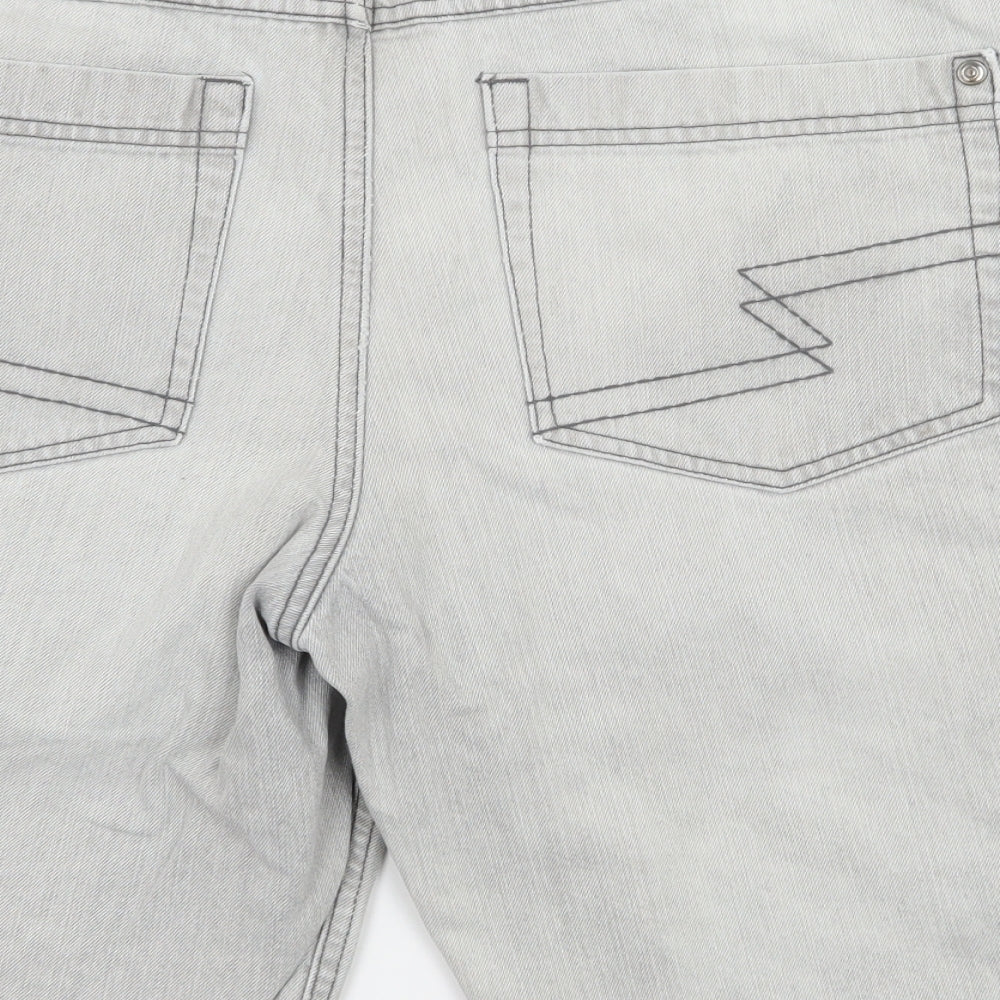 Livergy Mens Grey  Denim Biker Shorts Size 38 in