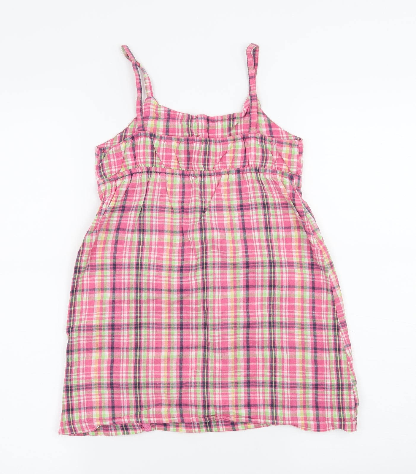 George Girls Pink Plaid  Tank Dress  Size 8-9 Years