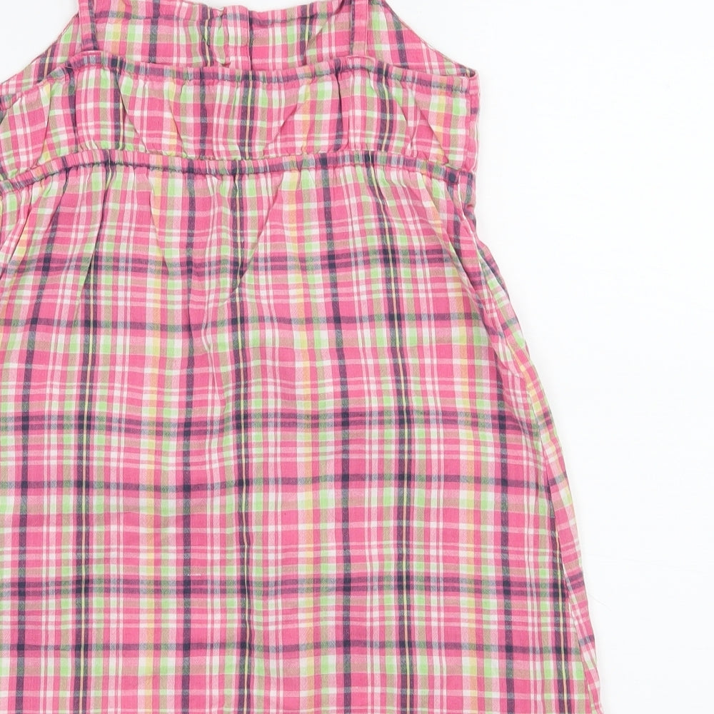 George Girls Pink Plaid  Tank Dress  Size 8-9 Years