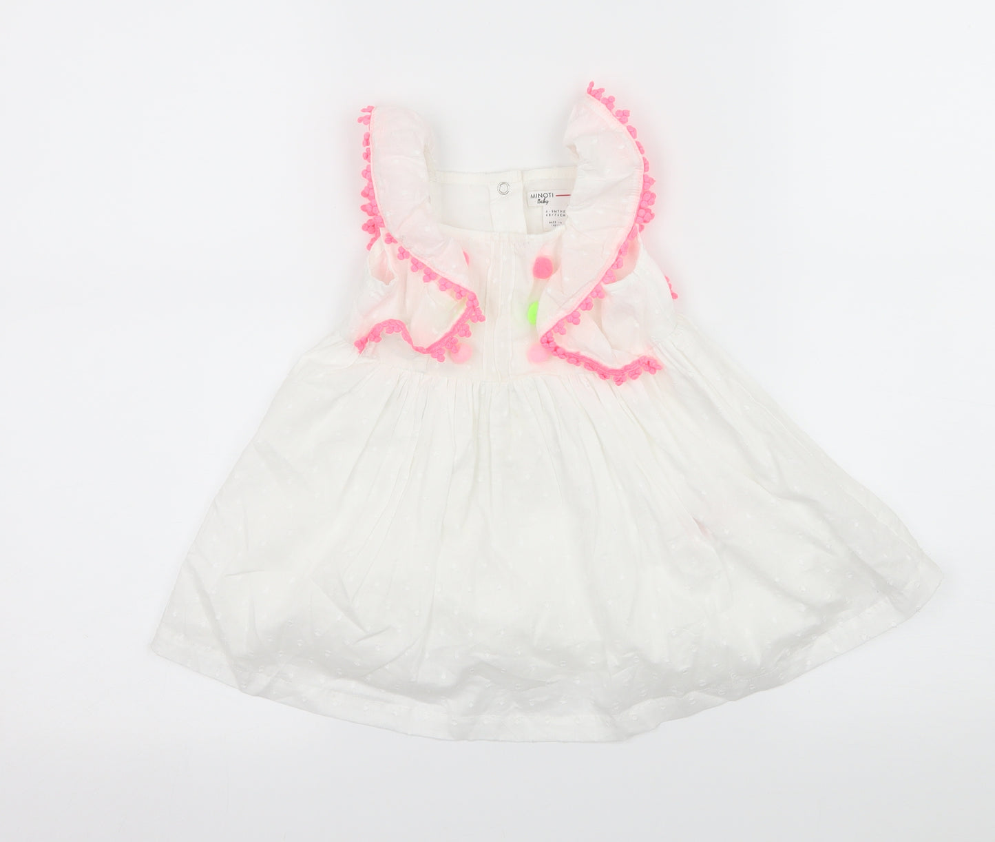 Minoti Girls White   Fit & Flare  Size 6-9 Months