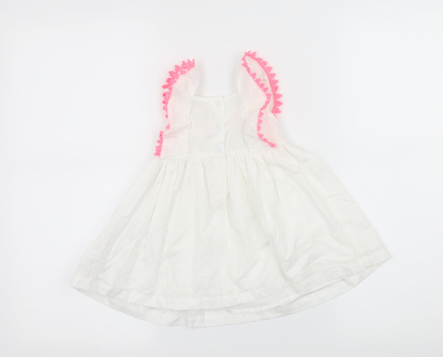 Minoti Girls White   Fit & Flare  Size 6-9 Months