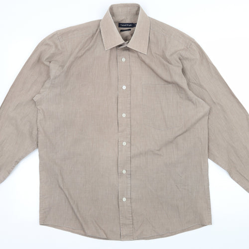 Taylor & Wright Mens Brown    Button-Up Size 15