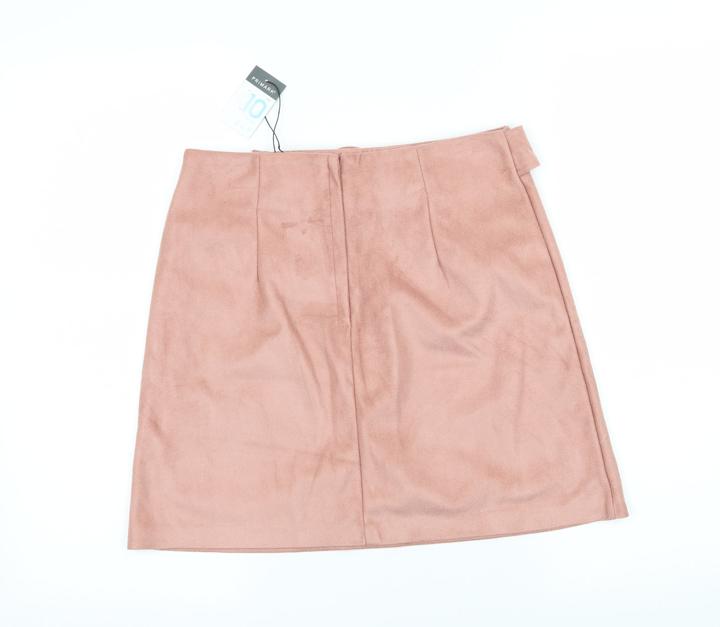 Primark Womens Pink  Velour A-Line Skirt Size 10