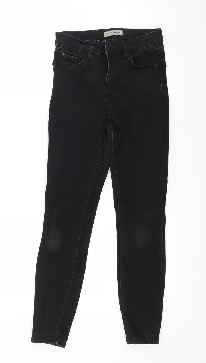 Denim & Co. Womens Black Denim Skinny Jeans Size 8 L25 in