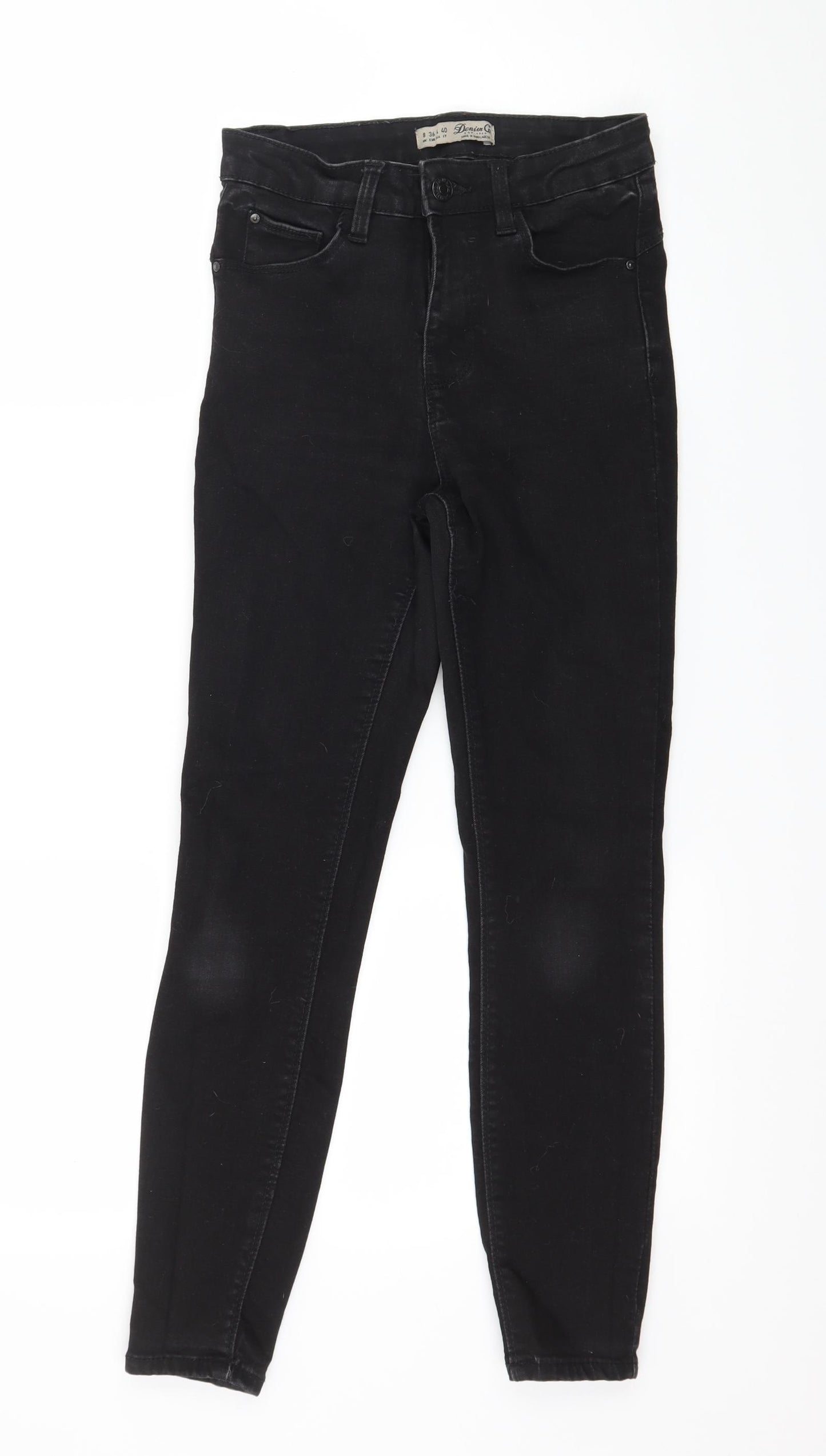 Denim & Co. Womens Black  Denim Skinny Jeans Size 8 L25 in