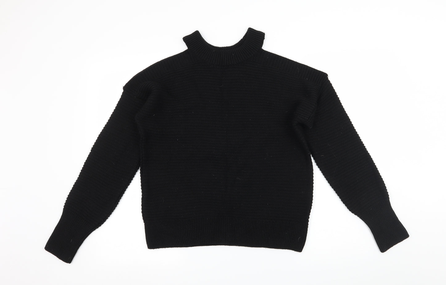 Primark Womens Black  Knit Pullover Jumper Size 6  - Cut out sleeves