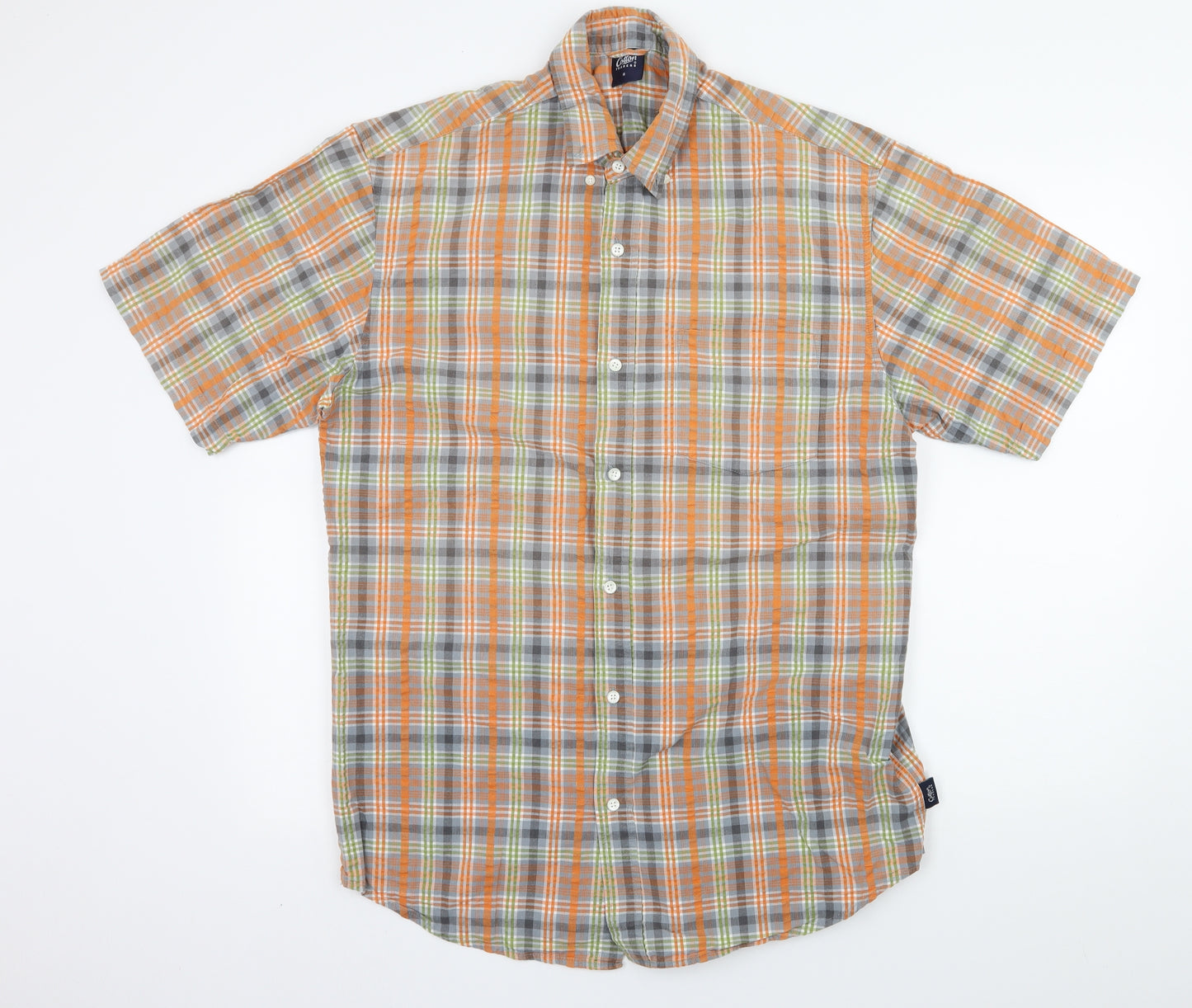 Cotton Traders Mens Multicoloured Plaid   Button-Up Size M