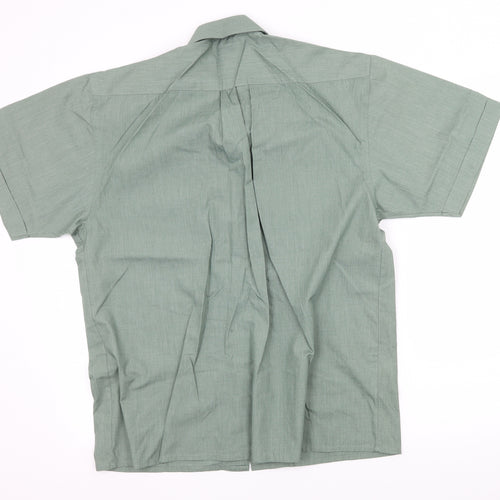 Easy Mens Green    Button-Up Size M