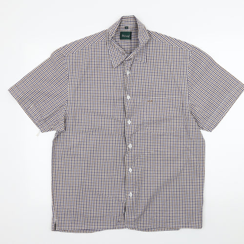 Wolsey Mens Blue Check   Button-Up Size M