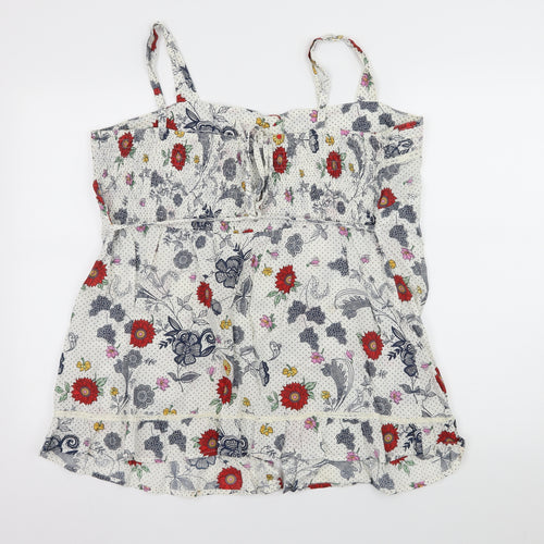 Glamorosa Womens White Polka Dot  Camisole Tank Size 20