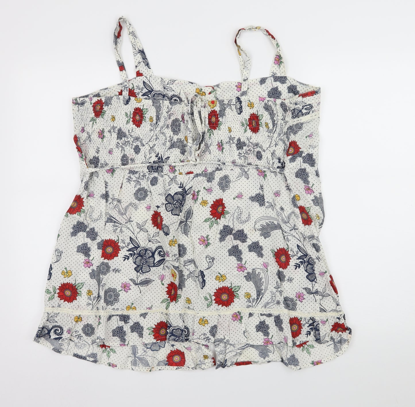 Glamorosa Womens White Polka Dot  Camisole Tank Size 20