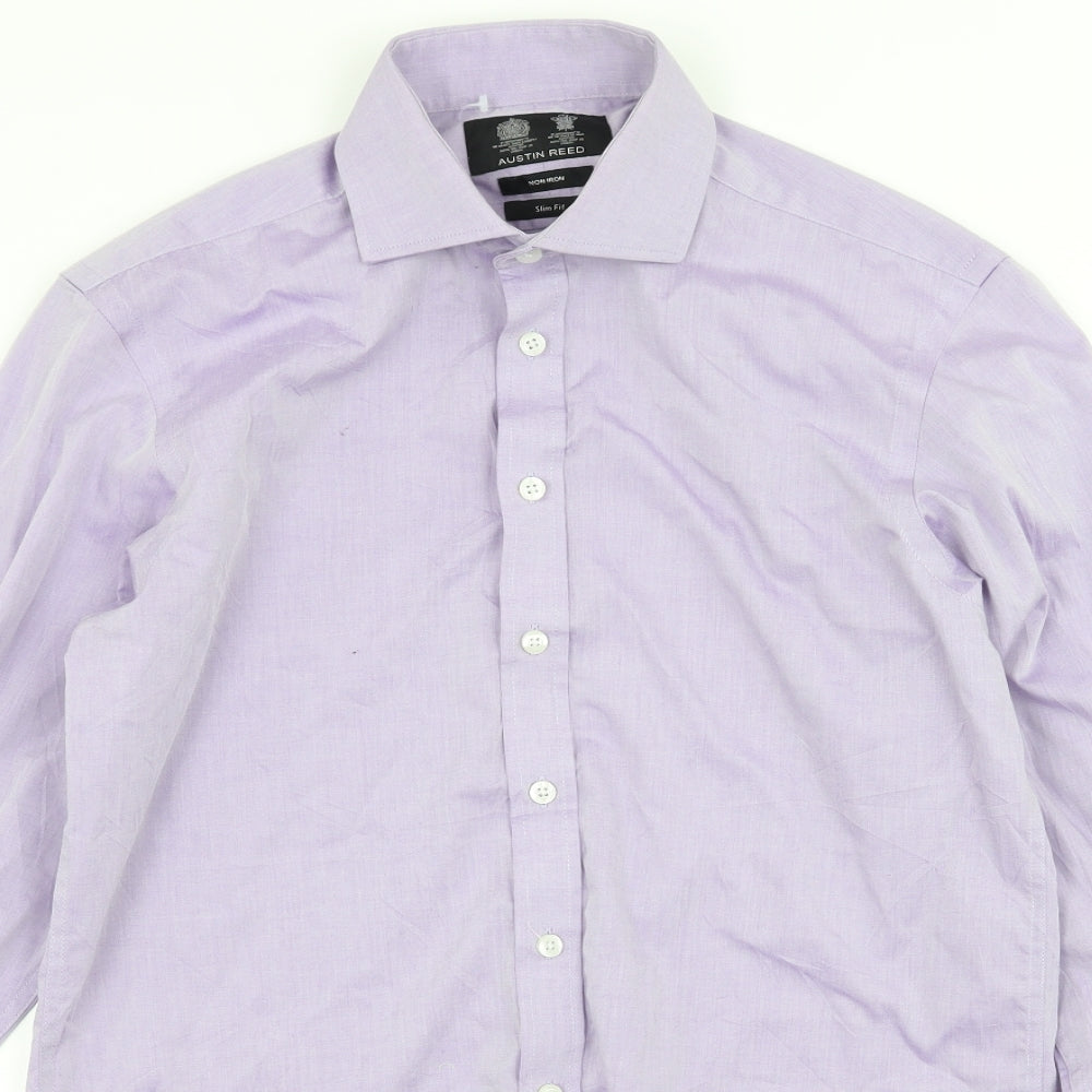 Austin Reed Mens Purple    Dress Shirt Size 15