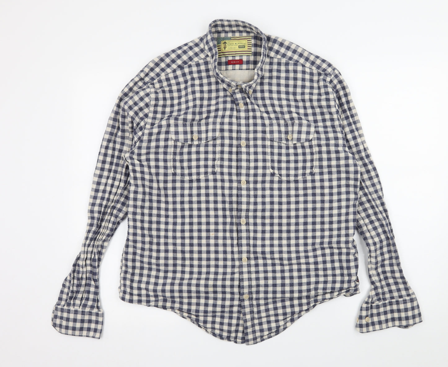 Barbour Mens Blue Check   Button-Up Size XL