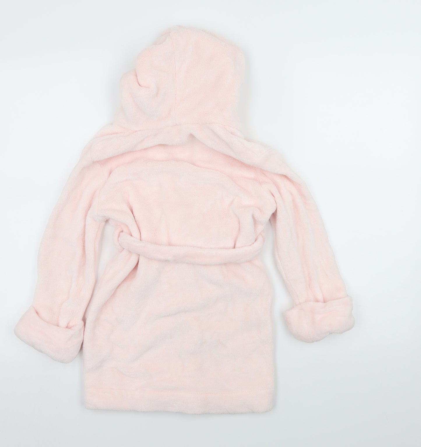 Gap Girls Pink Solid Microfibre Top Robe Size 6 Years