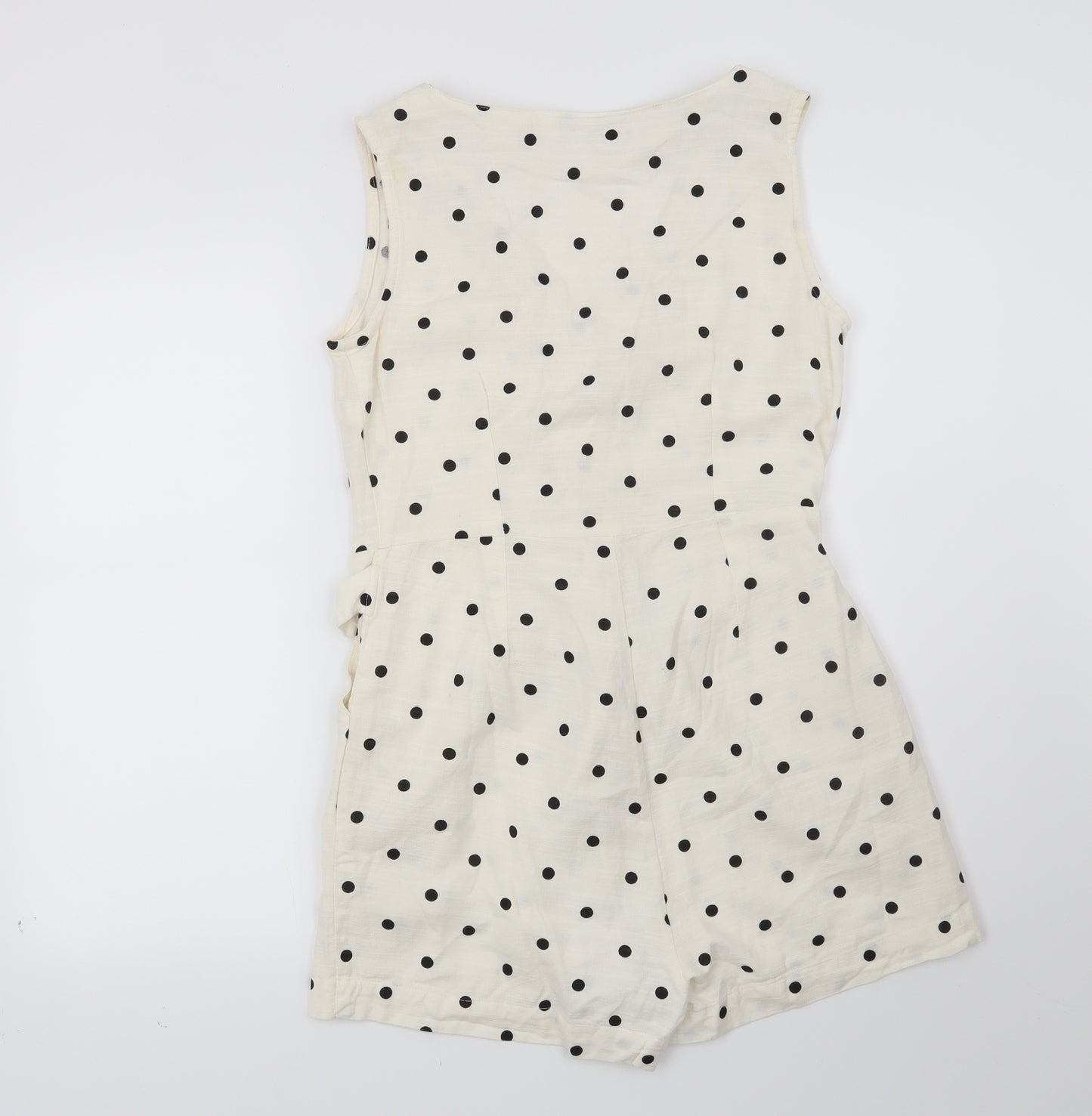 Primark Womens Beige Polka Dot  Playsuit One-Piece Size 10