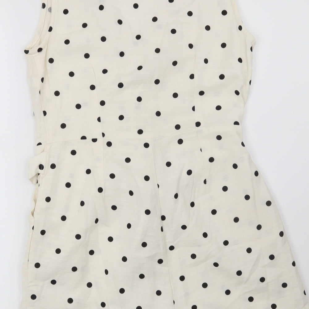 Primark Womens Beige Polka Dot  Playsuit One-Piece Size 10