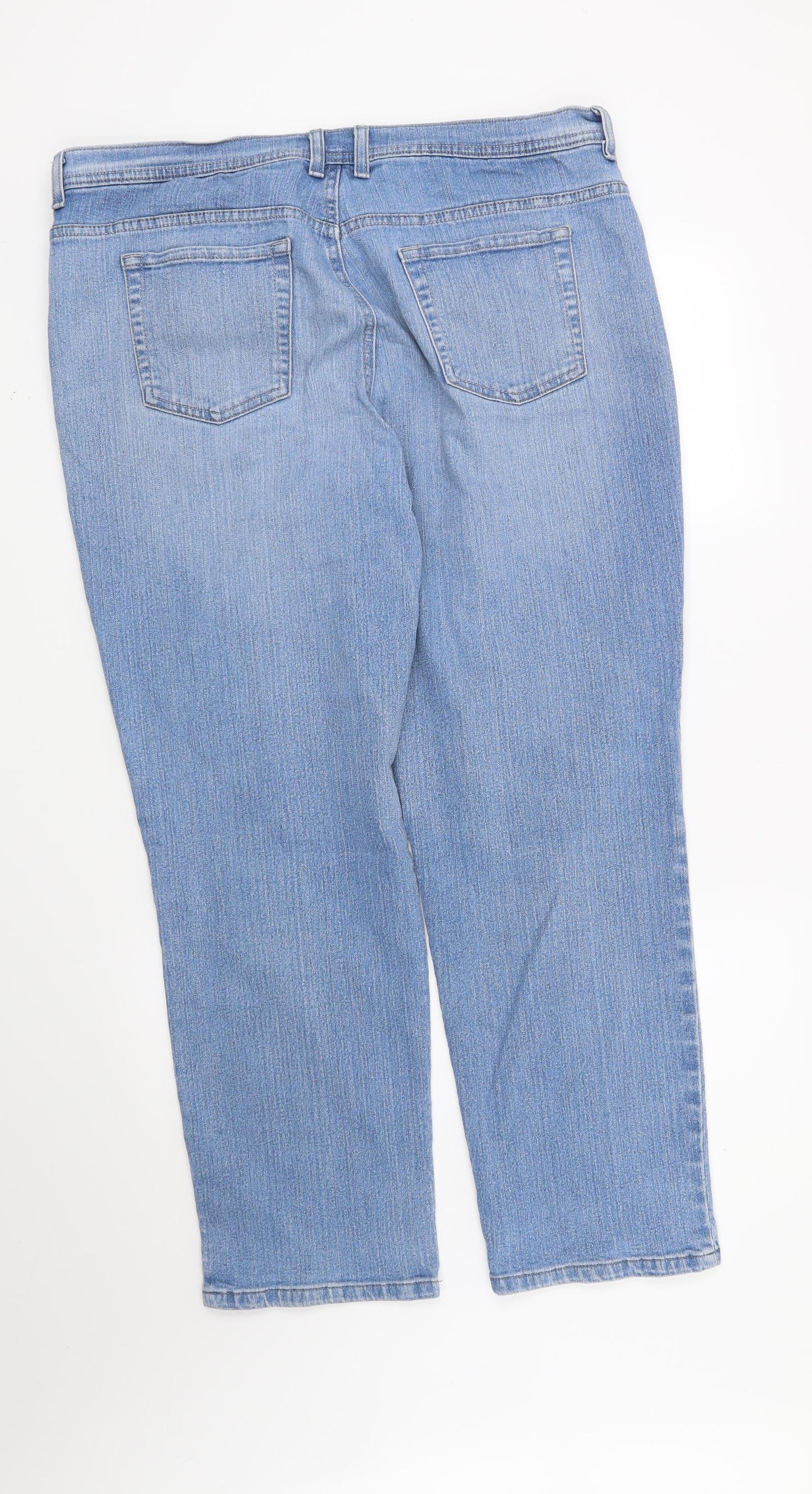 Preworn Womens Blue   Straight Jeans Size 16 L27 in