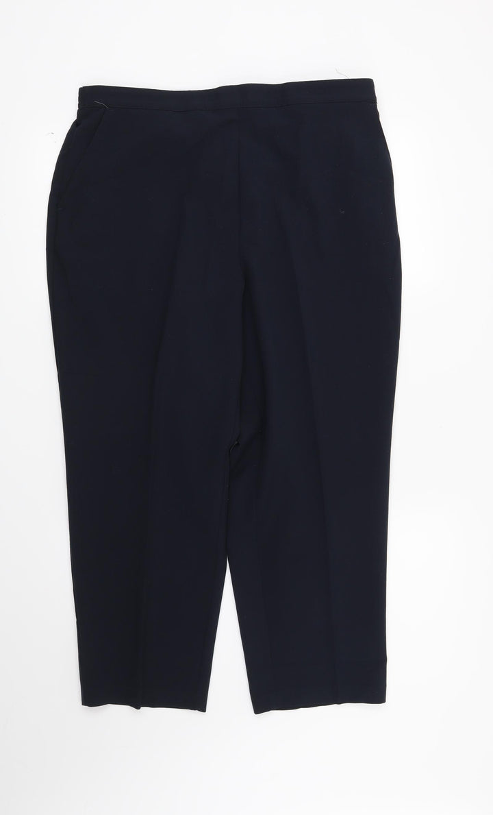 Laura Scott Womens Blue Trousers Size 16 L25 in