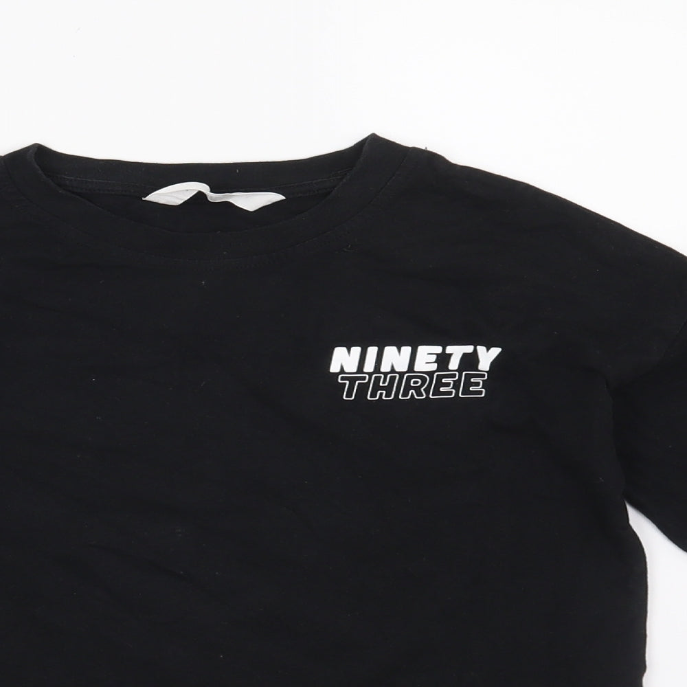 H&M Girls Black   Basic T-Shirt Size 9-10 Years  - Ninety Three
