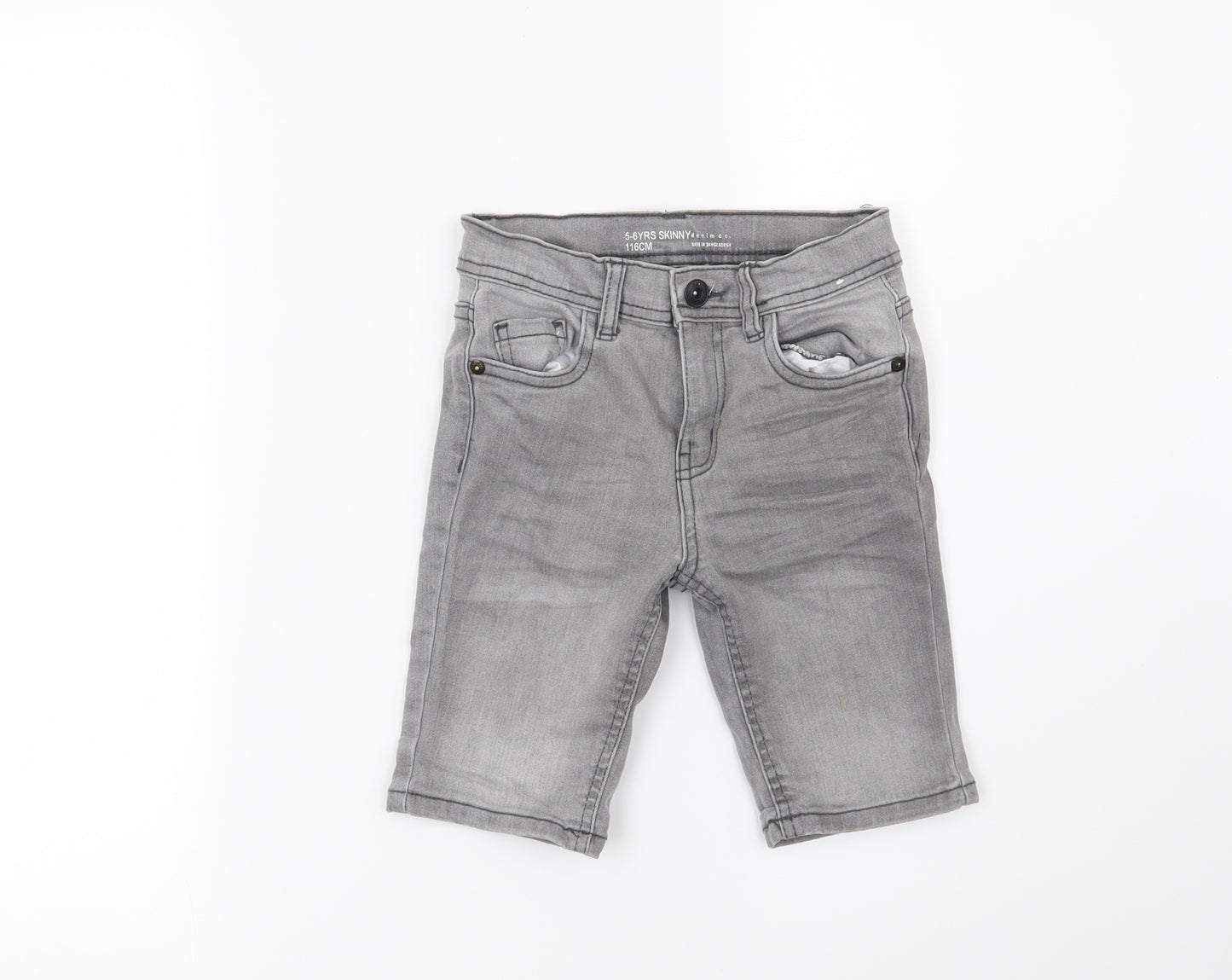 Denim CO Boys Grey   Biker Shorts Size 5-6 Years