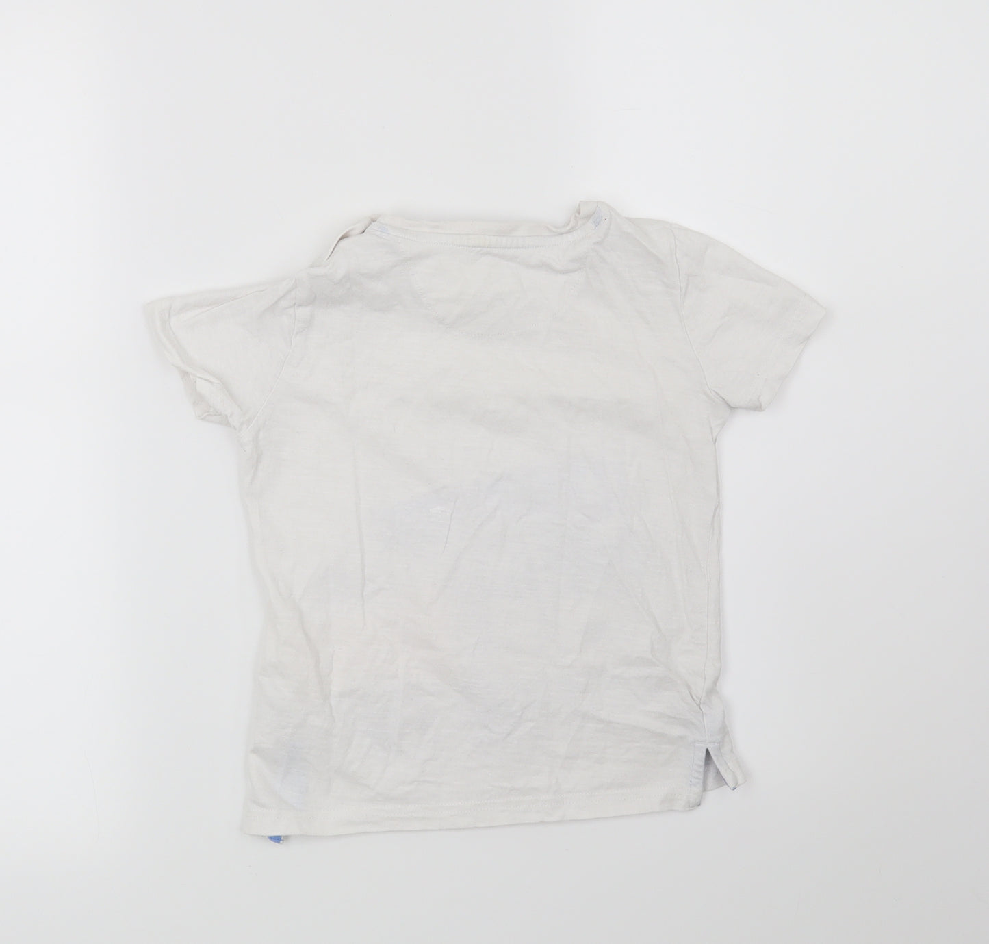 Mothercare Boys White   Basic T-Shirt Size 4-5 Years  - Construction Crew