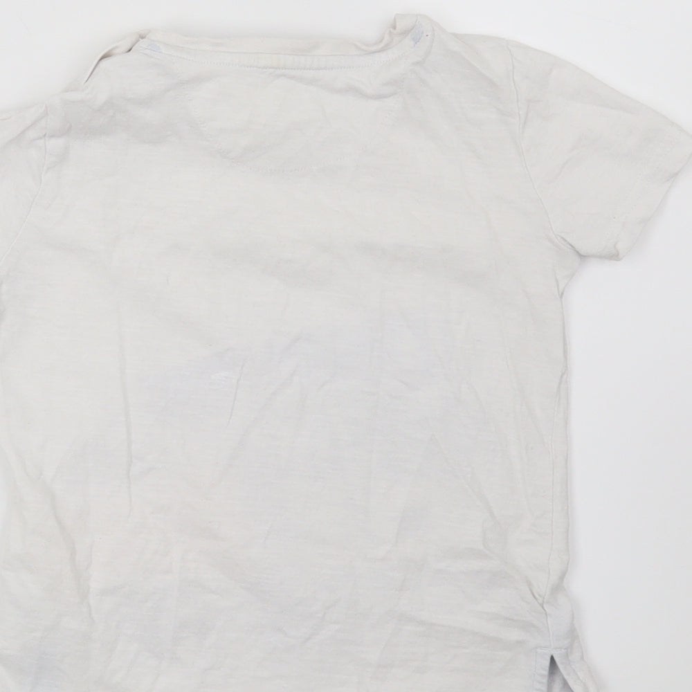 Mothercare Boys White   Basic T-Shirt Size 4-5 Years  - Construction Crew